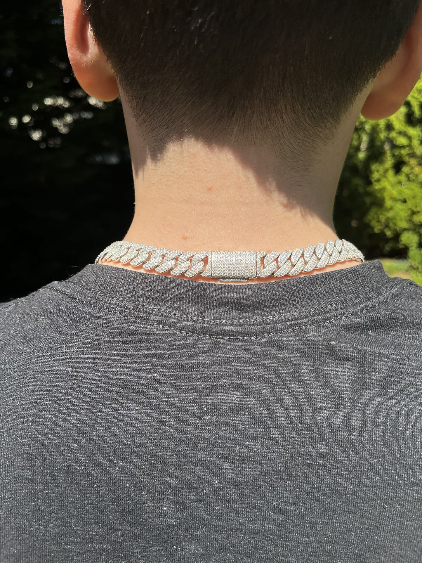 [CUSTOM] Tishwan Ellis 2 chains 10mm and 12mm Moissanite Sterling Silver Base 22 inch