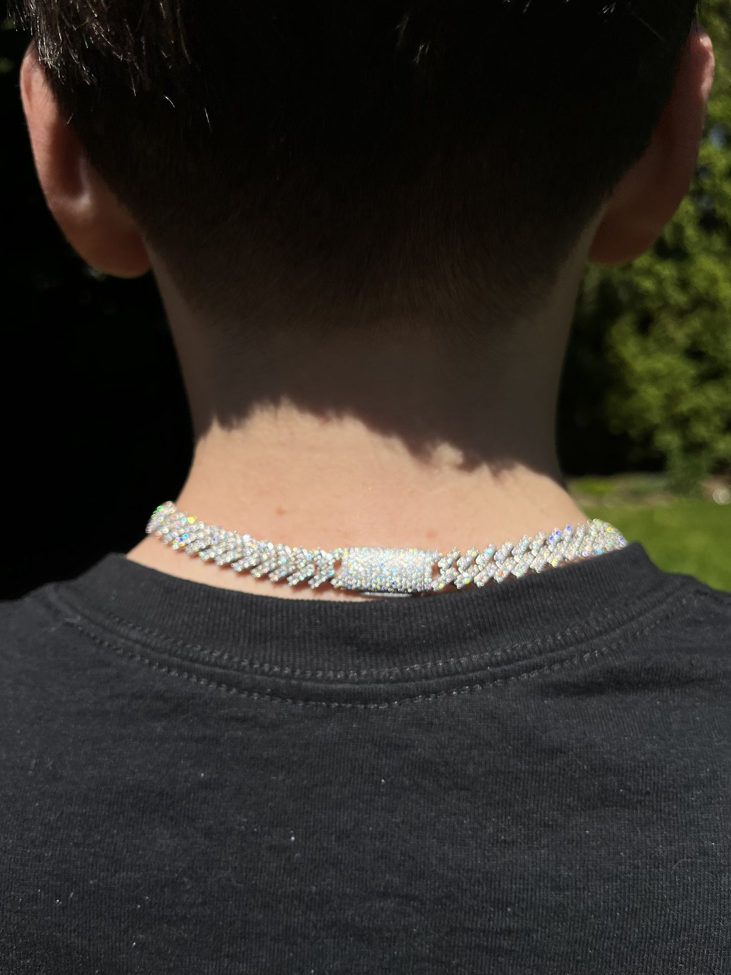 [CUSTOM] Tishwan Ellis 2 chains 10mm and 12mm Moissanite Sterling Silver Base 22 inch