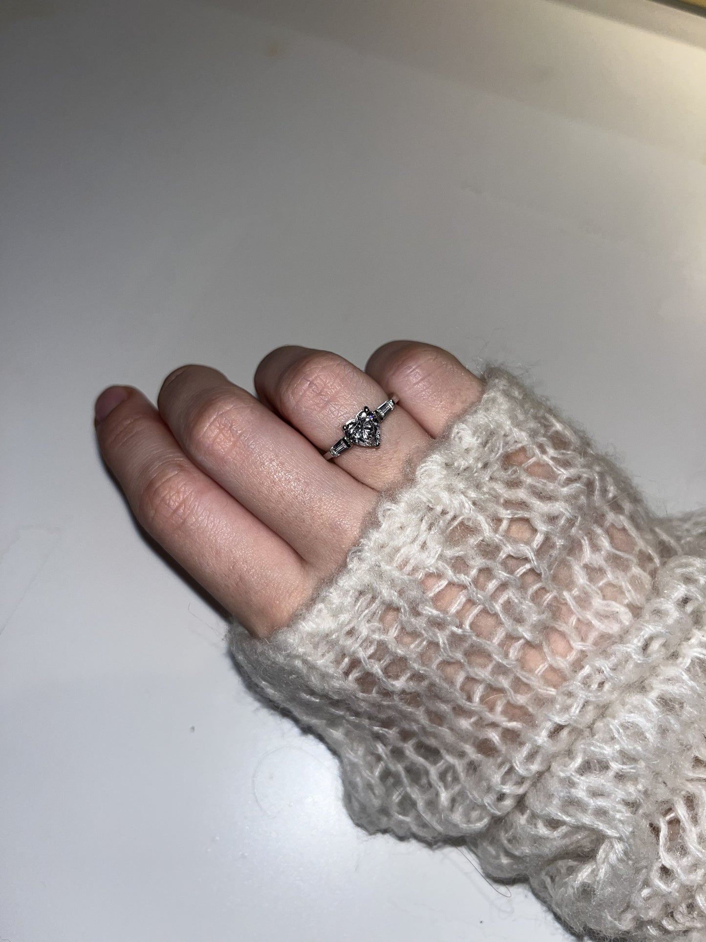 Moissanite Heart Ring
