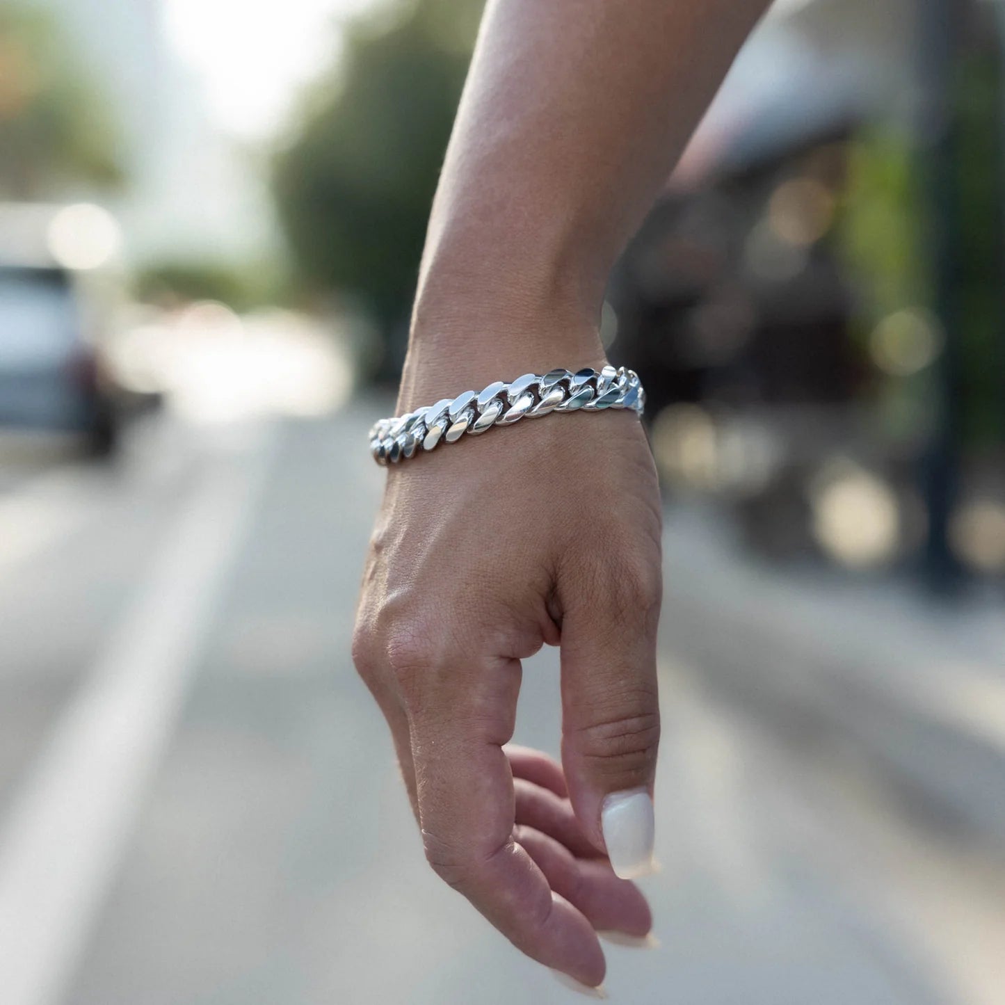 [Custom] Derris Feenix 20" 10mm Pure Silver Chain x 7-7.5" 10mm Pure Silver Bracelet