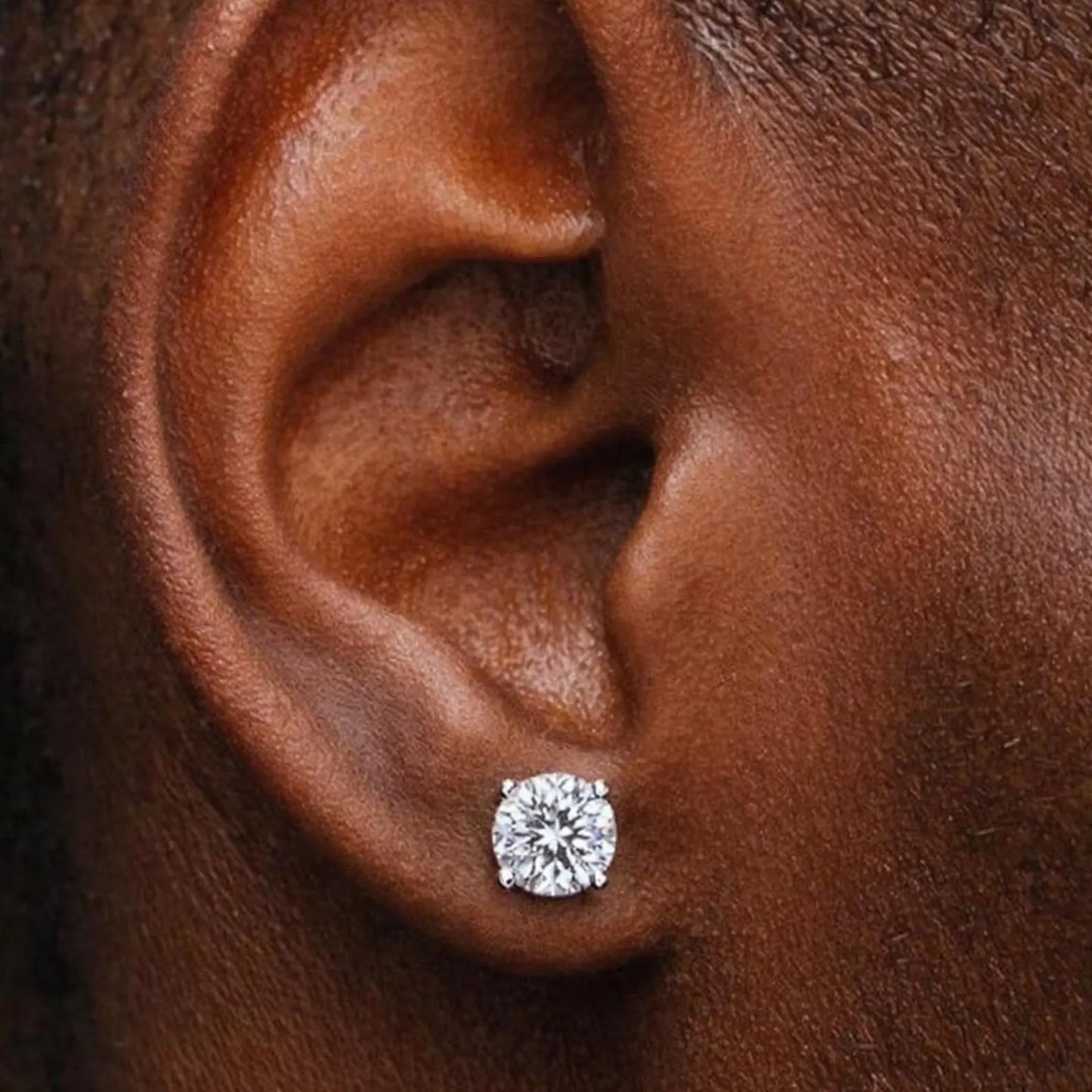 3mm - 8mm 0.3-3ct VVS1 Moissanite Earrings Pure 925 Silver 14k White Gold Coating Passes Diamond Tester