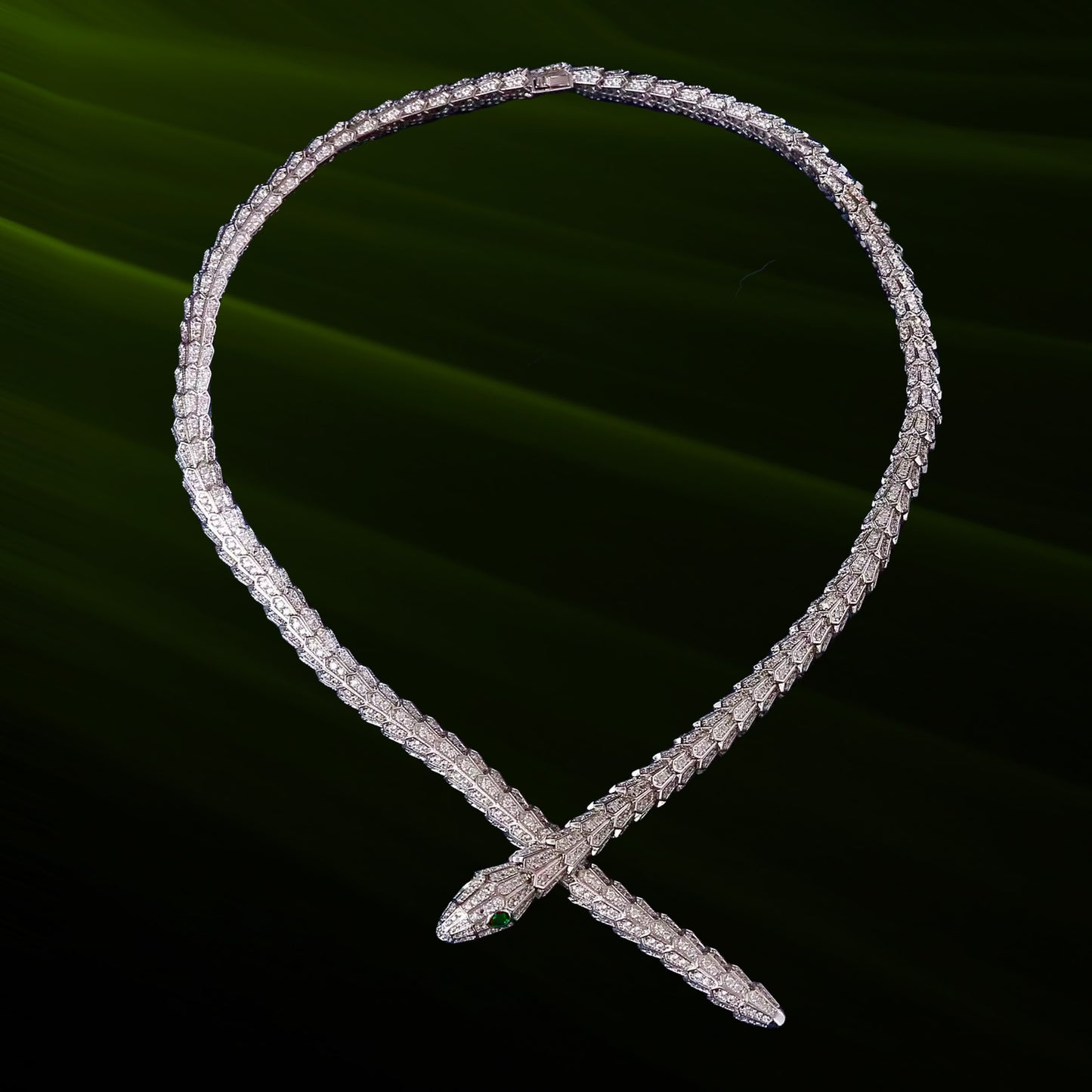 Emerald Snake Necklace